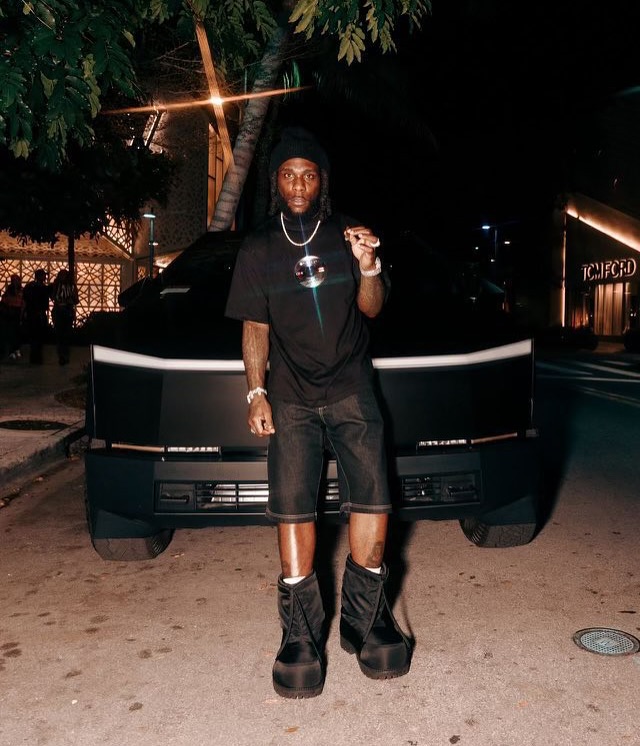 Top 4 Nigerian Musicians who own and drive Tesla Cybertruck in 2025 3 Burna Boy Tesla cybertruck