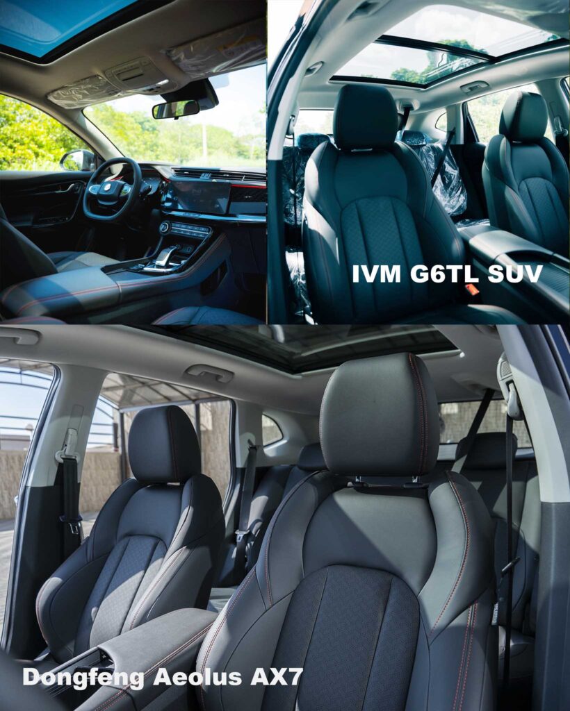 IVM G6TL SUV and Dongfeng Aeolus AX7 interior
